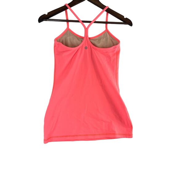 Lululemon Tank Top Active Pink Size SM (?) Exercise Halter Neck T Back With Bra - Picture 2 of 8
